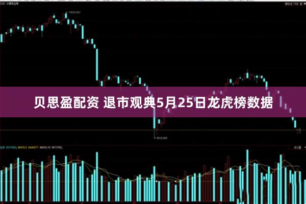 贝思盈配资 退市观典5月25日龙虎榜数据